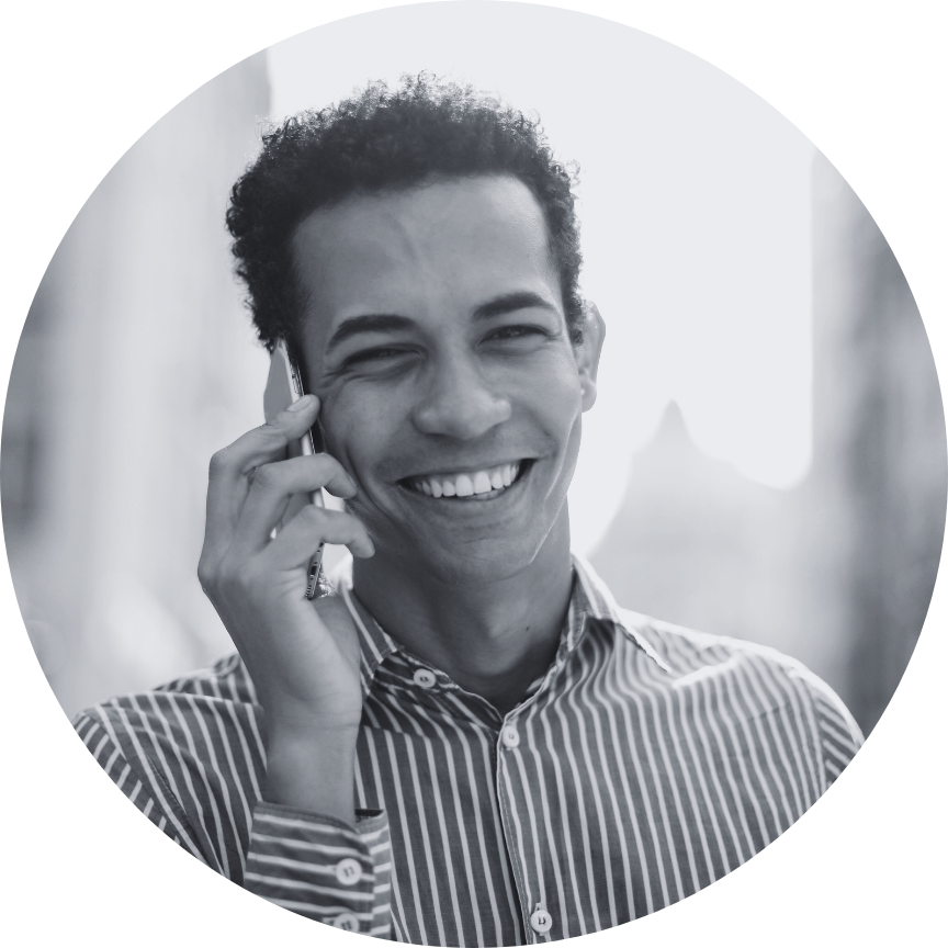 Consultant on phone