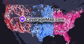 US Map from CoverageMap.com Software